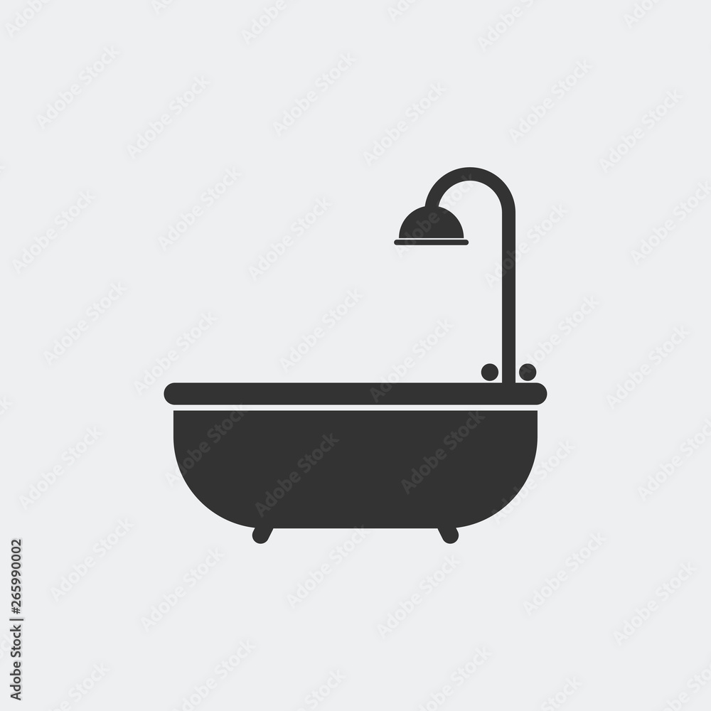 Bathtub icon vector Bathtub icon vector