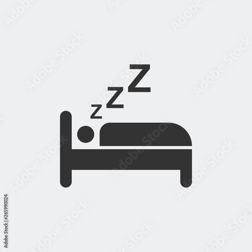 sleeping icon vector photo