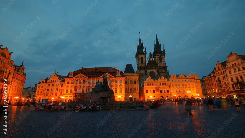 prague castle at night