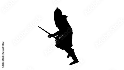 Wallpaper Mural Black silhouette of a running soldier Torontodigital.ca