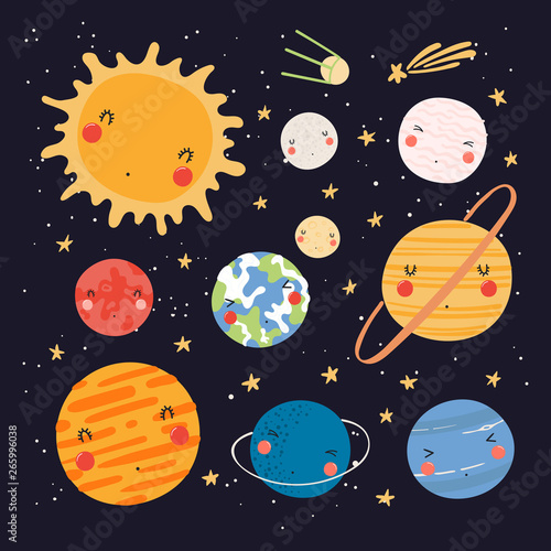 Solar System Space Objects Isolated On Stock Vector (Royalty Free)  106686476, Shutterstock