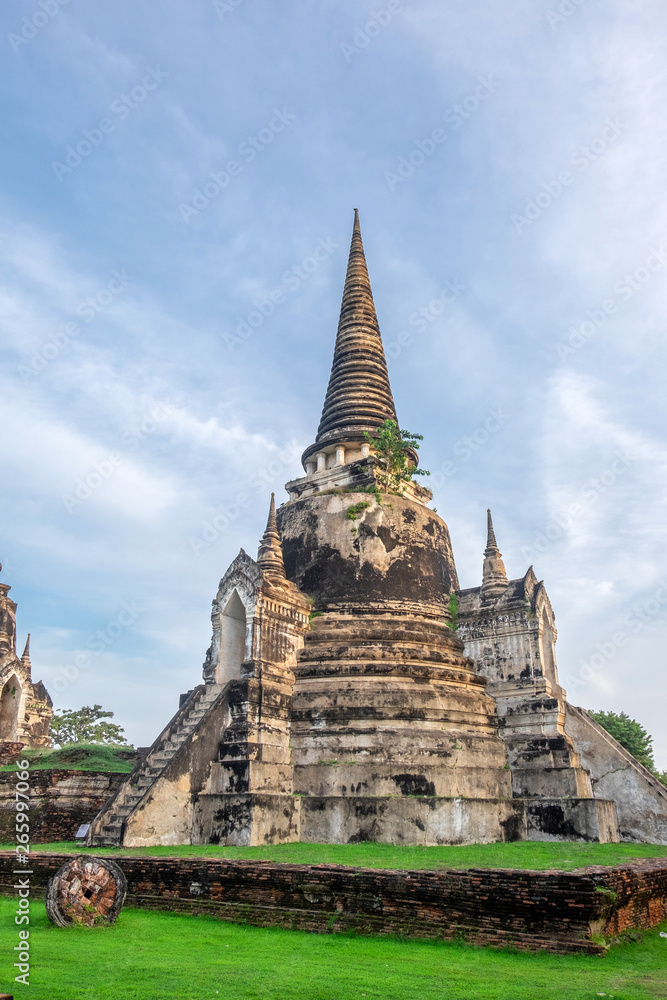 Wat Phra Si Sanphet is a at Historical Park at Ayutthaya., Thailand.