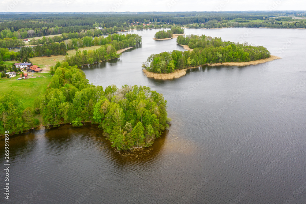 Spring in Masuria from a bird's eye view, Poland Spring in Masuria from a bird's eye view, Poland