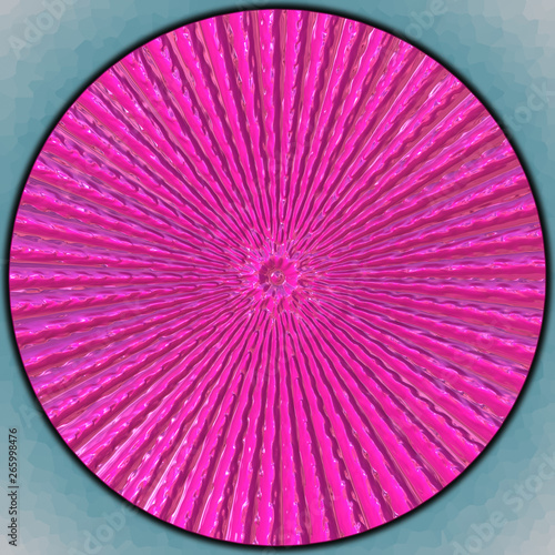 3d  effekt - abstrakt pink rund Scheibe polygonal blau 