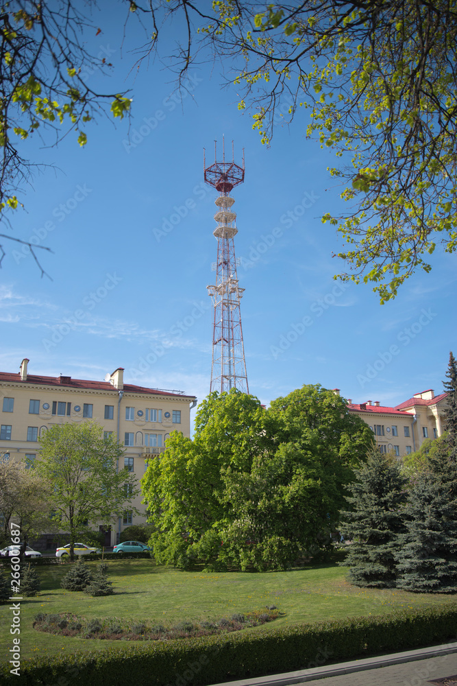 Obraz premium TV tower in the city of Minsk.