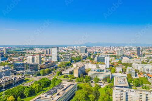 Zagreb  Croatia  modern city skyline  business center