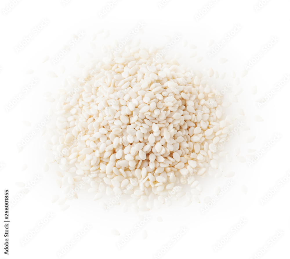 Heap of sesame seeds isolated on white background Heap of sesame seeds isolated on white background