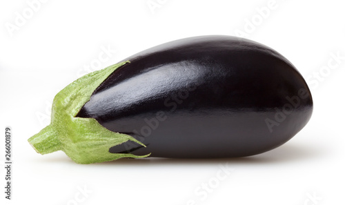 Eggplant isolated on white background with clipping path