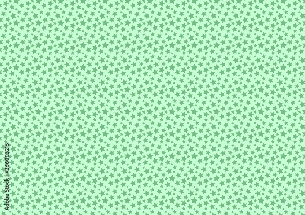 Small stars pattern on the green background. Interesting illustration for blogs and websites.