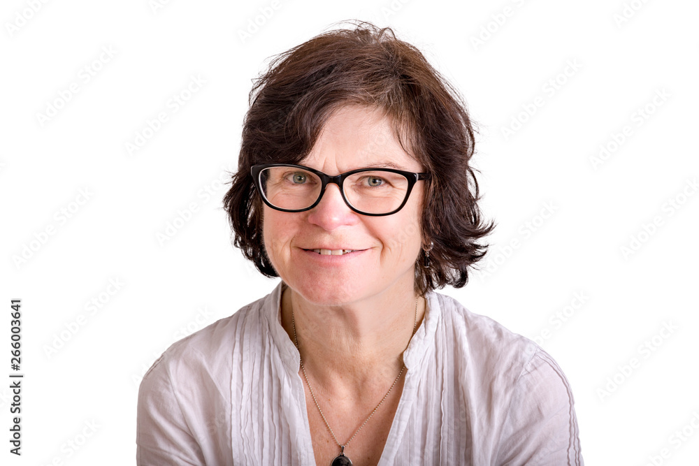 Woman with glasses