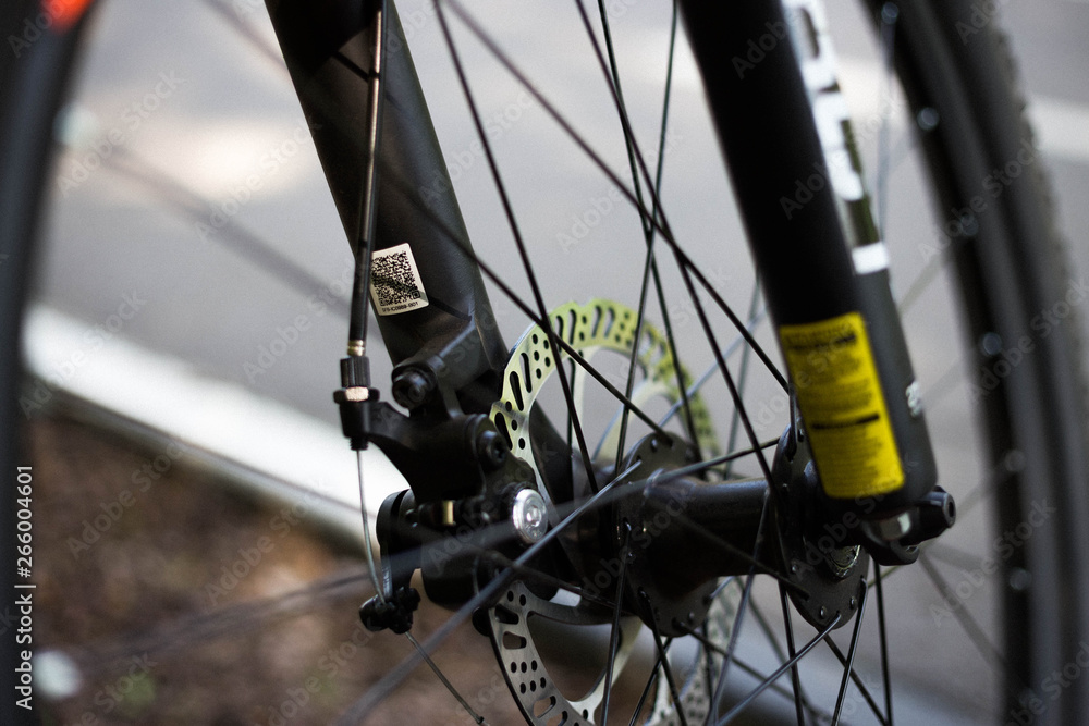 Fototapeta premium wheel of a bicycle