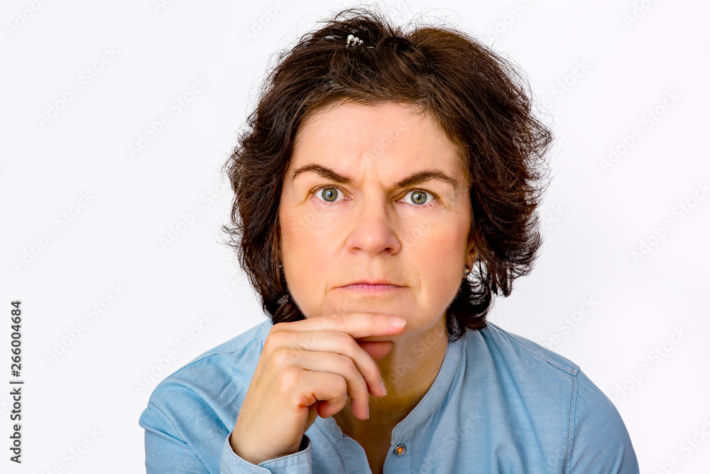 Portrait of a woman over fifty years old Portrait of a woman over fifty years old