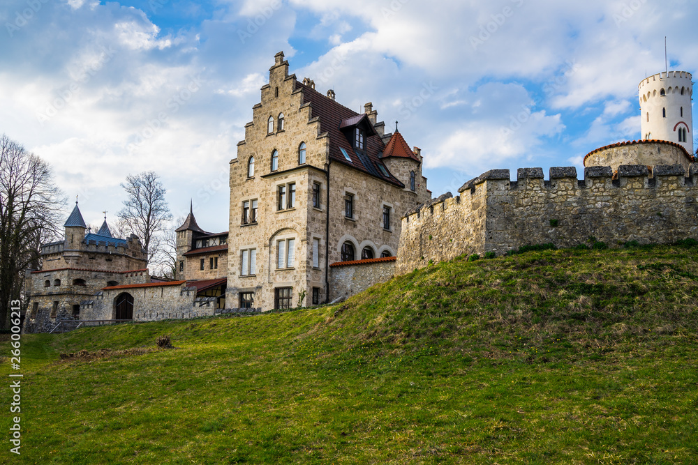 Germany, Lichtenstein castle myth fortress near reutlingen on swabian jura