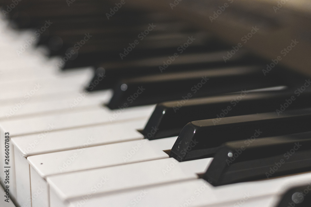 Piano Keys Close-up view/shot. Inspiring, emotional, vintage keys Piano Keys Close-up view/shot. Inspiring, emotional, vintage keys