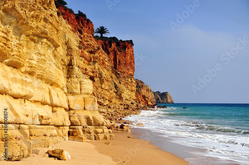 Scenic cliffs on Lagos beach, Algarve