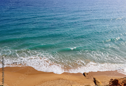 Top view of sandy beach  Lagos