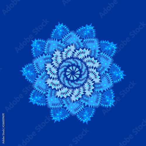 Abstract mandala design element. Decorative round pattern.