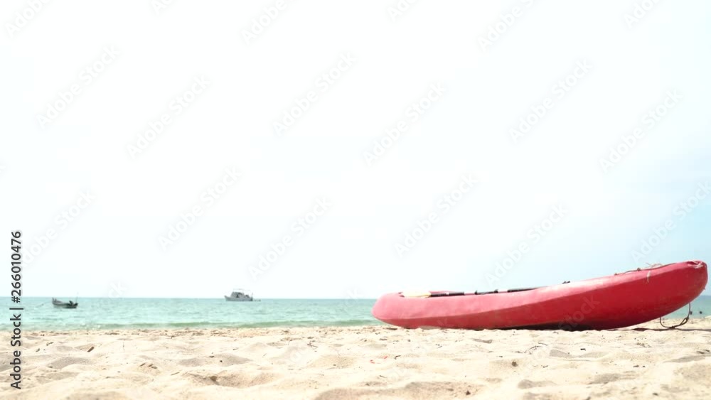 Canoe white Nai Yang Beach, fishing boat sea water in the morning,Near the airport tropical at phuket Thailand. Canoe white Nai Yang Beach, fishing boat sea water in the morning,Near the airport tropical at phuket Thailand.