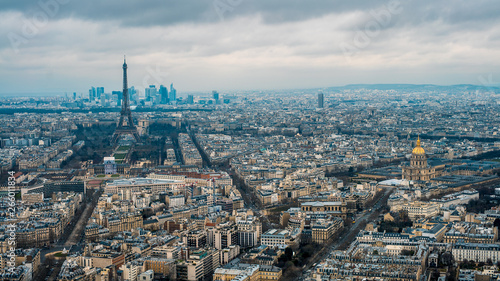 Photography Aerial View Of Eiffel Tower And Paris City