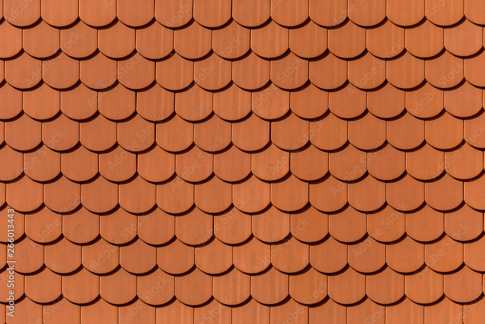 Texture of red tiled roof