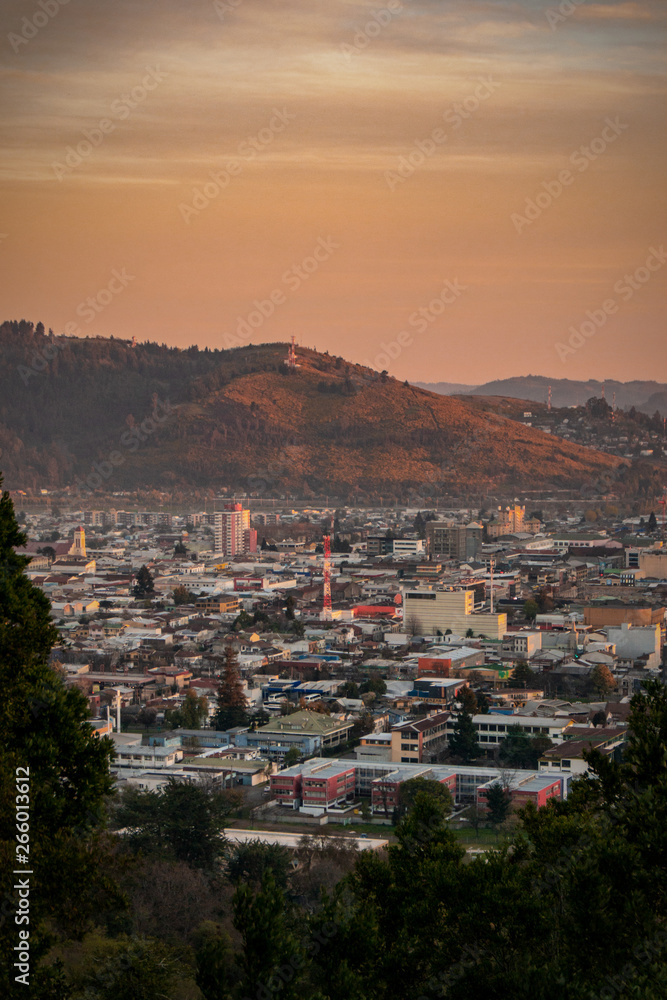 Ciudad de Temuco desde el cerro Ñielol