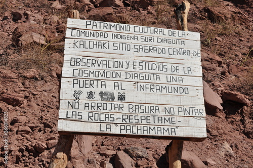 Entrance of Ruinas de Quilmes or Quilmes Ruins in northern Argentina, Province of Tucuman, at the Calchaqui Valley photo