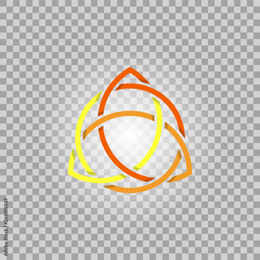 Triquetra in circle, trefoil sacral vector symbol Triquetra in circle, trefoil sacral vector symbol