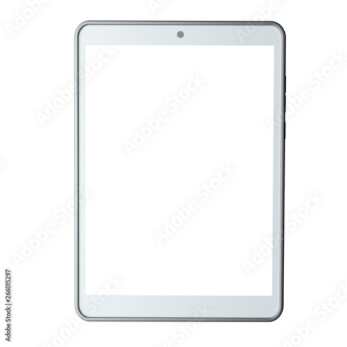 White Tablet computer. 3d rendering