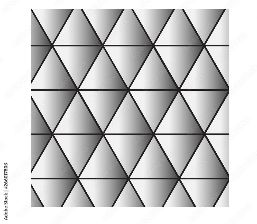 Obraz premium Black and white triangle background - vector illustration