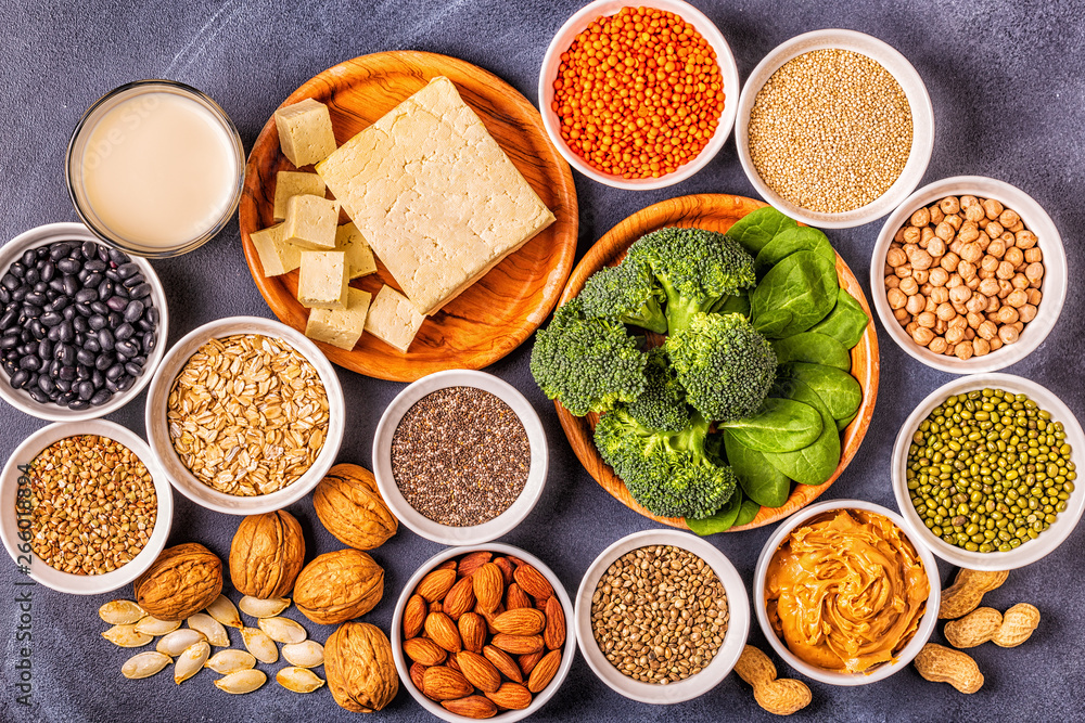 Healthy diet vegan food, veggie protein sources. Healthy diet vegan food, veggie protein sources.