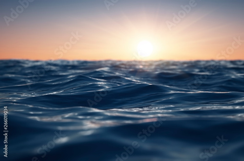 Welle im Meer bei Sonnenaufgang