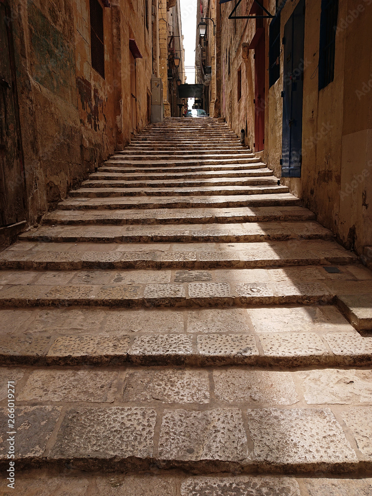 Malta's narrow street without tourists Malta's narrow street without tourists