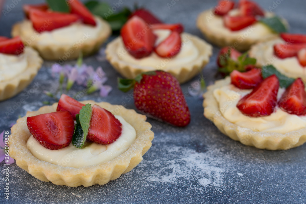 Mini strawberry tarts. Mini strawberry tarts.