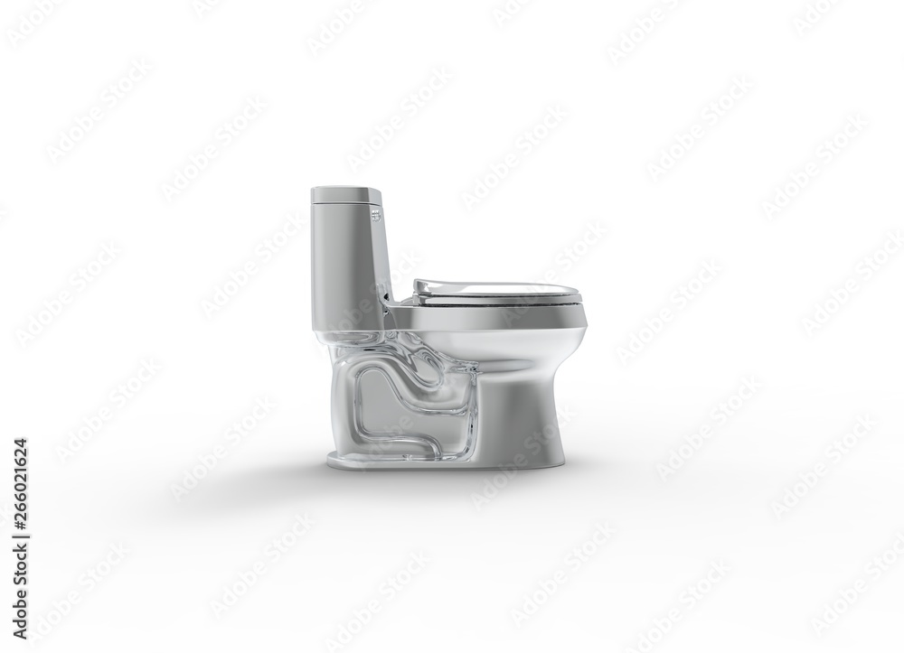 White toilet object 3D Rendering White toilet object 3D Rendering