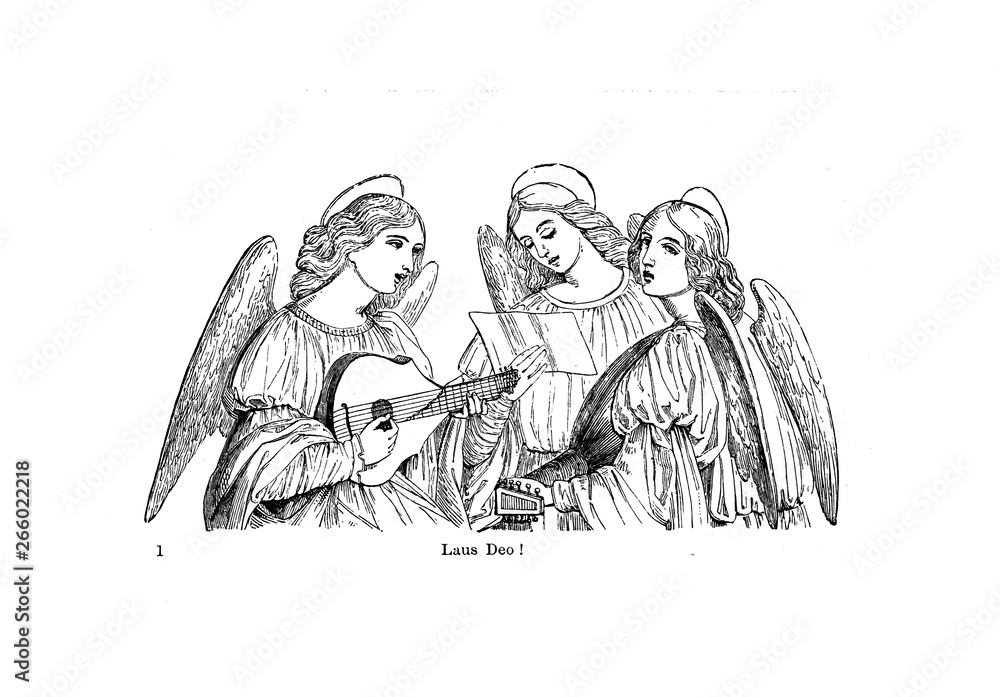 Fototapeta premium Christian illustration. Old image