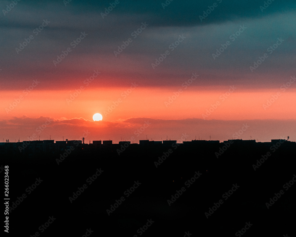 Sunset in Bucharest