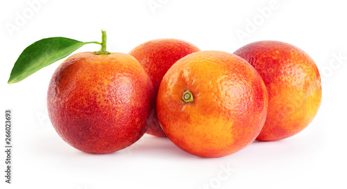 fresh orange fruits isolated on white background