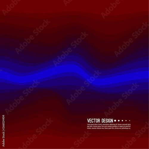 Distorted wave colorful texture. Abstract dynamical rippled surface. Vector stripe deformation background. Transition and gradation of color.
