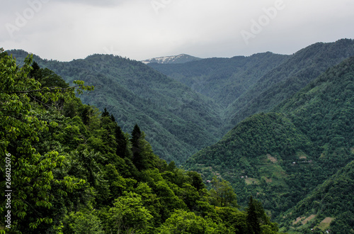 Landscape of Adjara  Georgia. Caucasus Mountains. Machakhela National Park.