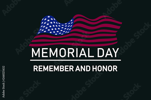 Memorial Day remember and honnor - card