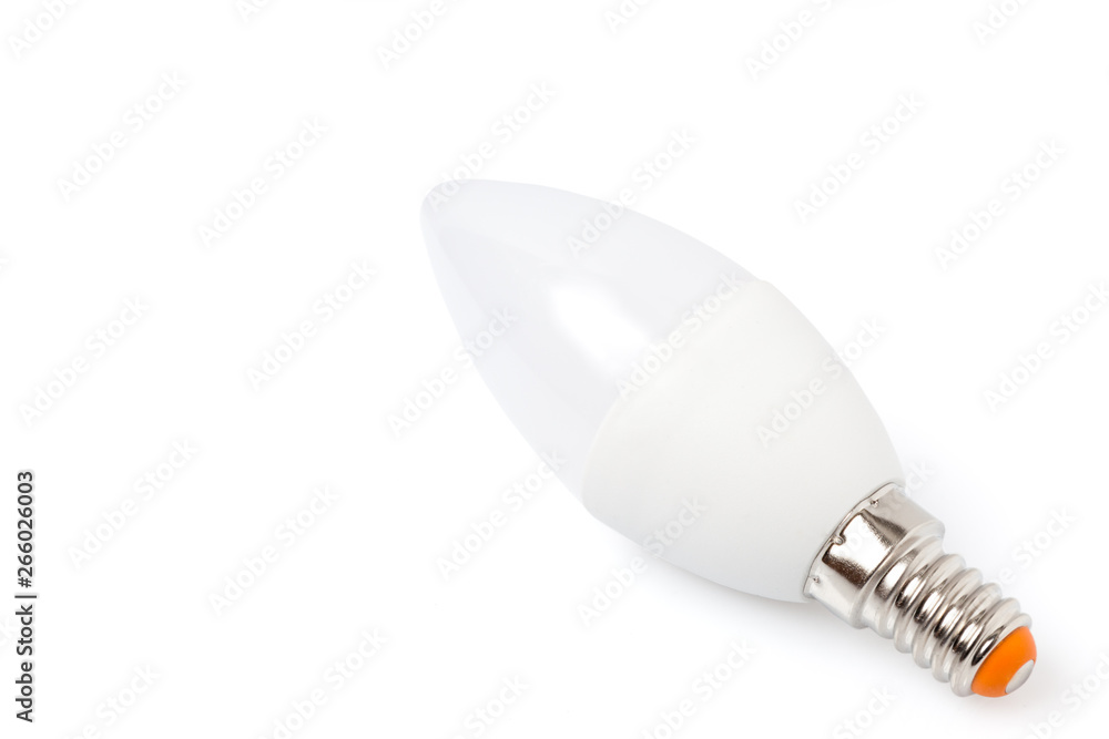 LED light bulb New technology isolated on white background, Energy saving electric lamp is good for ecology. LED light bulb New technology isolated on white background, Energy saving electric lamp is good for ecology.