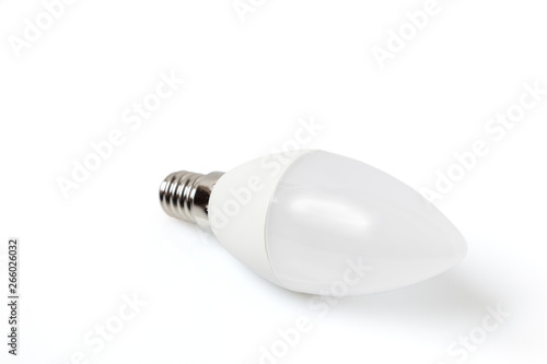 LED light bulb New technology isolated on white background, Energy saving electric lamp is good for ecology.