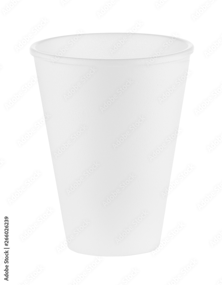 White plastic disposable cup White plastic disposable cup