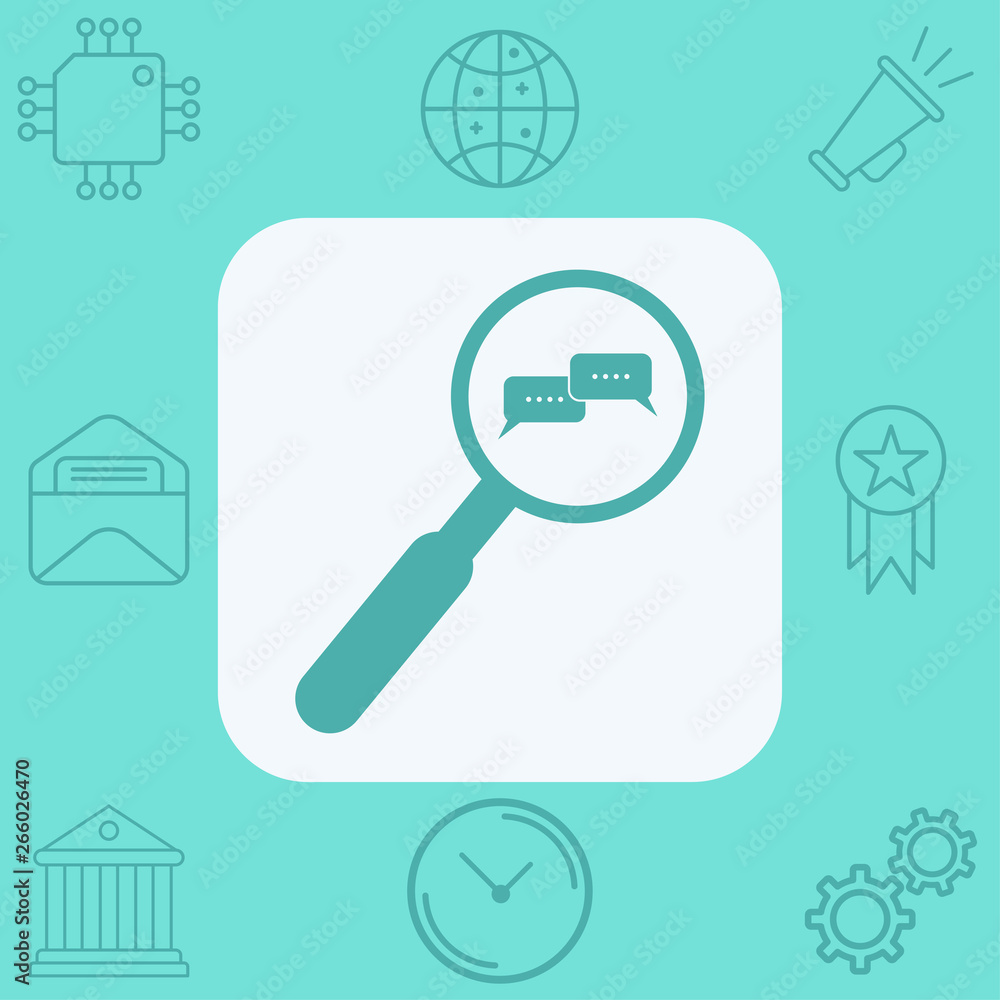 Search conversation vector icon sign symbol Search conversation vector icon sign symbol