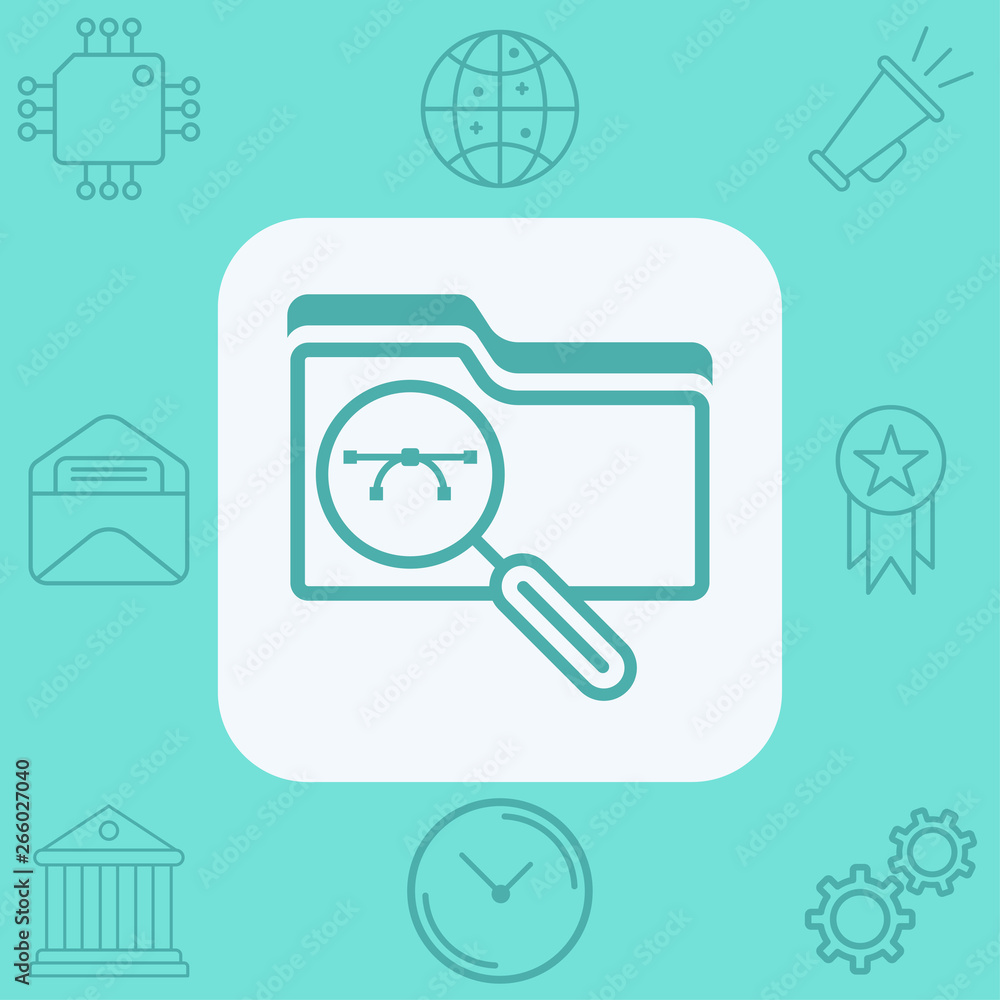 Search folder vector icon sign symbol Search folder vector icon sign symbol
