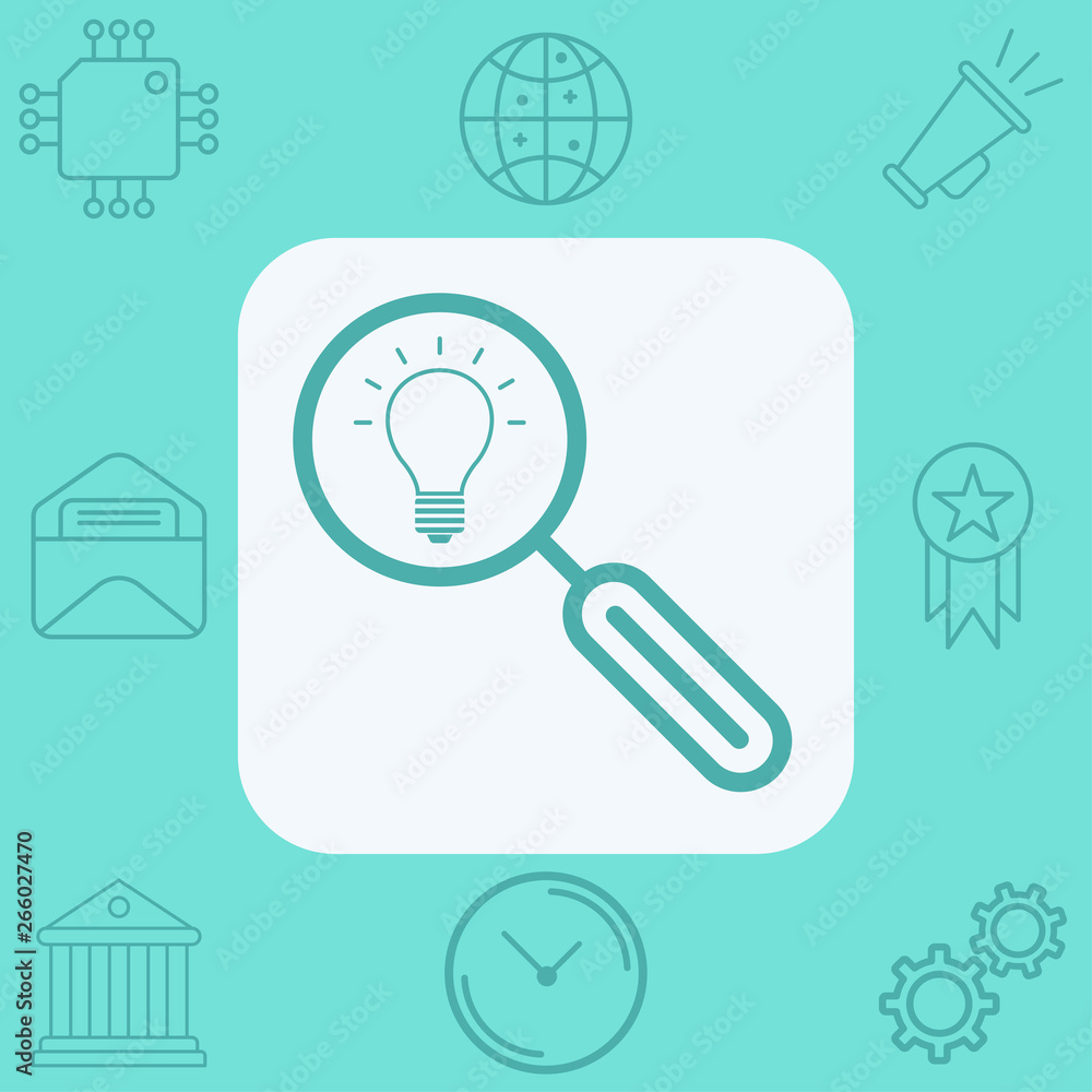 Search idea vector icon sign symbol Search idea vector icon sign symbol