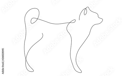 Dog silhouette isolated vector illustration