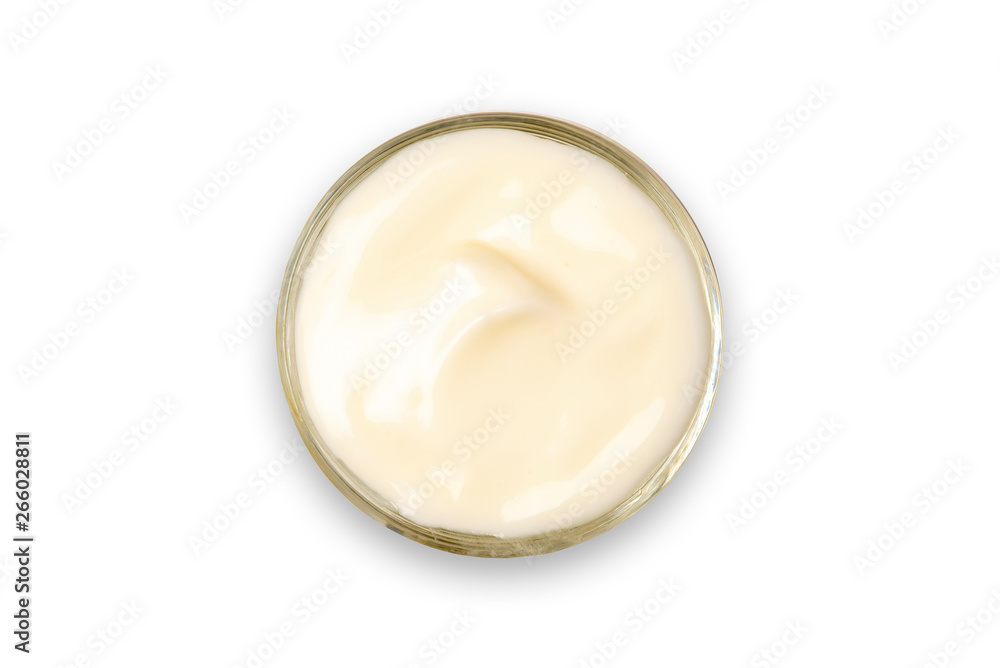Spa cream in a glass cup placed on a white background. Cosmetic cream camomile. Organic cosmetics with coconut on White background top view. Spa cream in a glass cup placed on a white background. Cosmetic cream camomile. Organic cosmetics with coconut on White background top view.