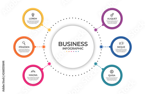 Carta da parati Business infographic template