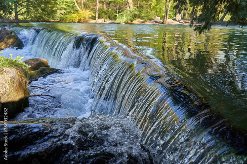 Small waterfall in a park 